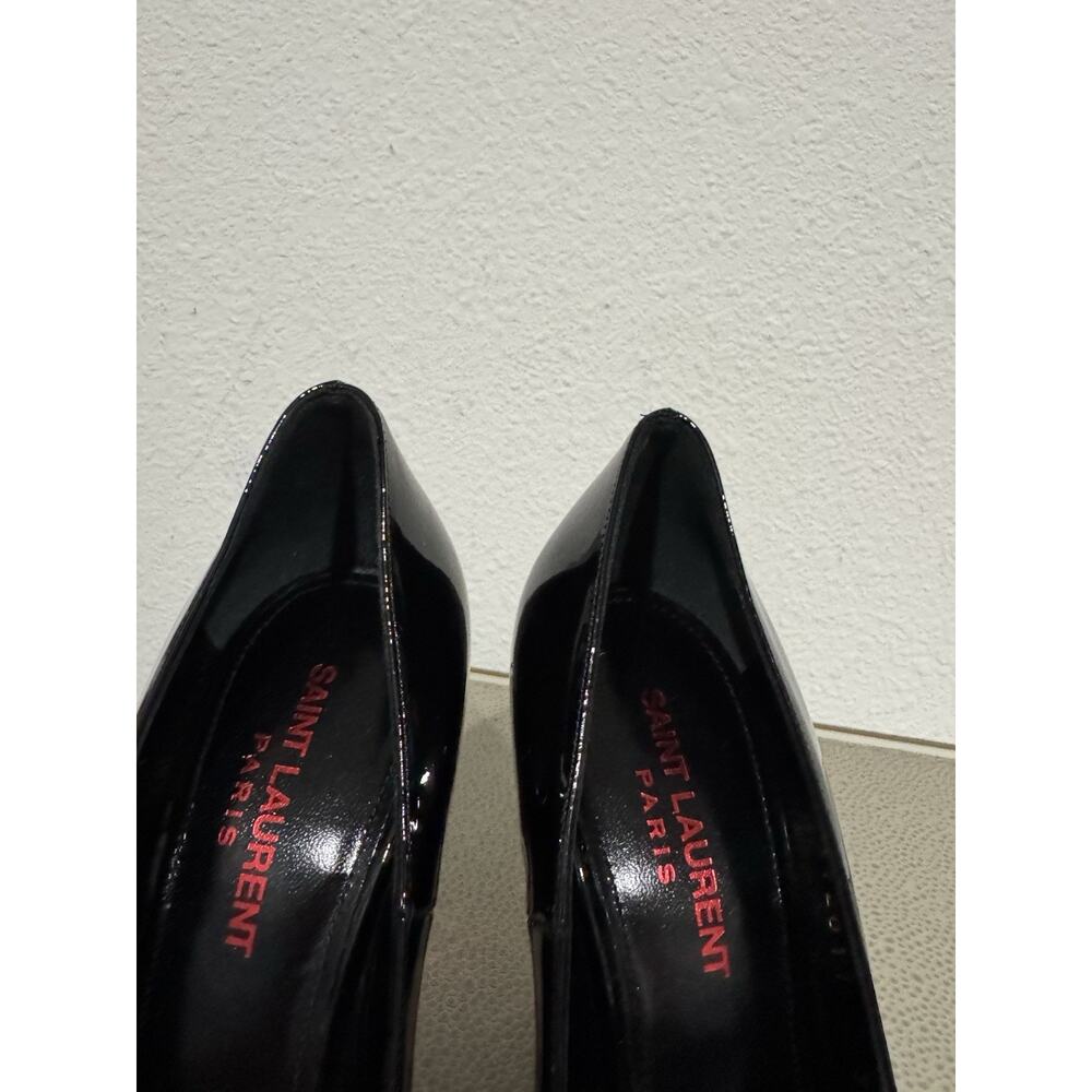 Saint Laurent Black Patent Leather Opyum Pumps Size 37.5 - Picture 11 of 16